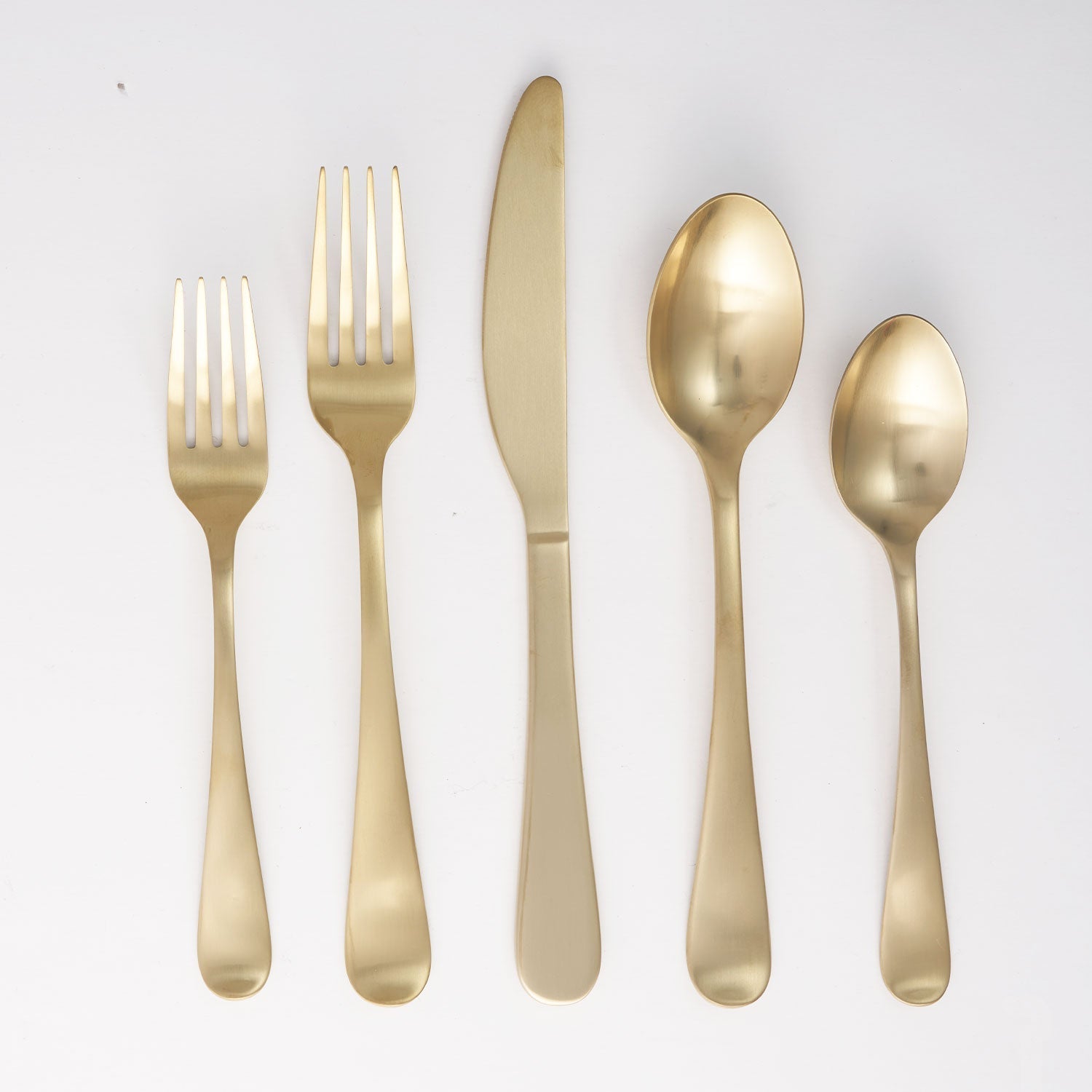 Rhiannon Champagne Satin 20 Piece Flatware Set