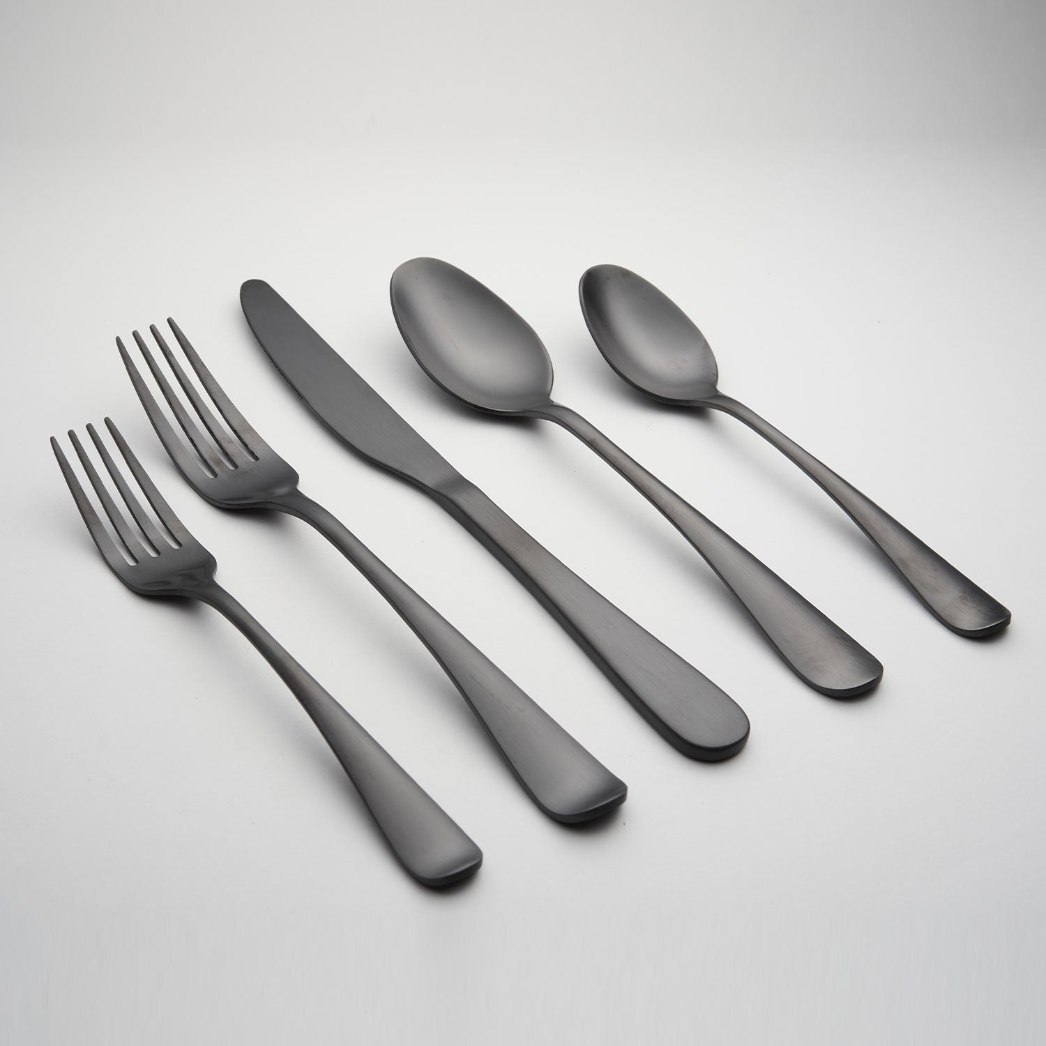 Rhiannon Black Satin 20 Piece Flatware Set