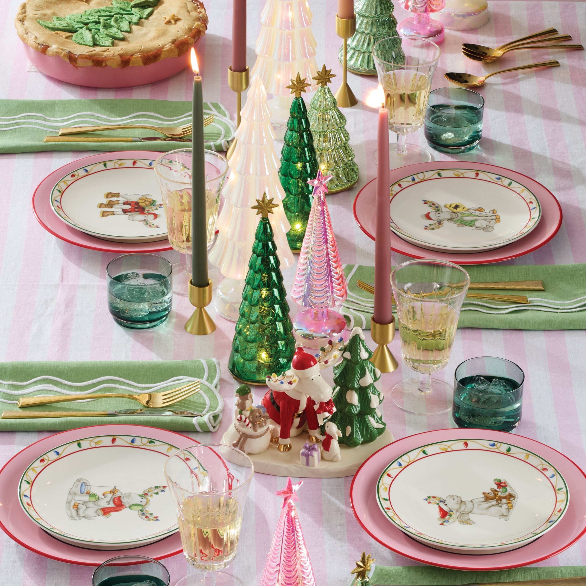 Tuscany Classics Stackable Green Short Glasses - Set Of 4