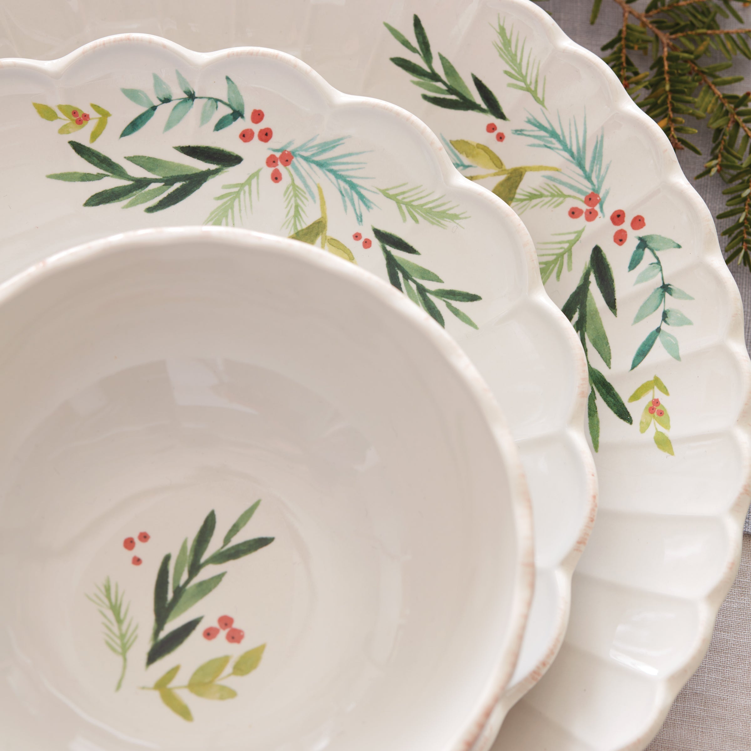 French Perle Berry All-Purpose Bowls - Set of 4