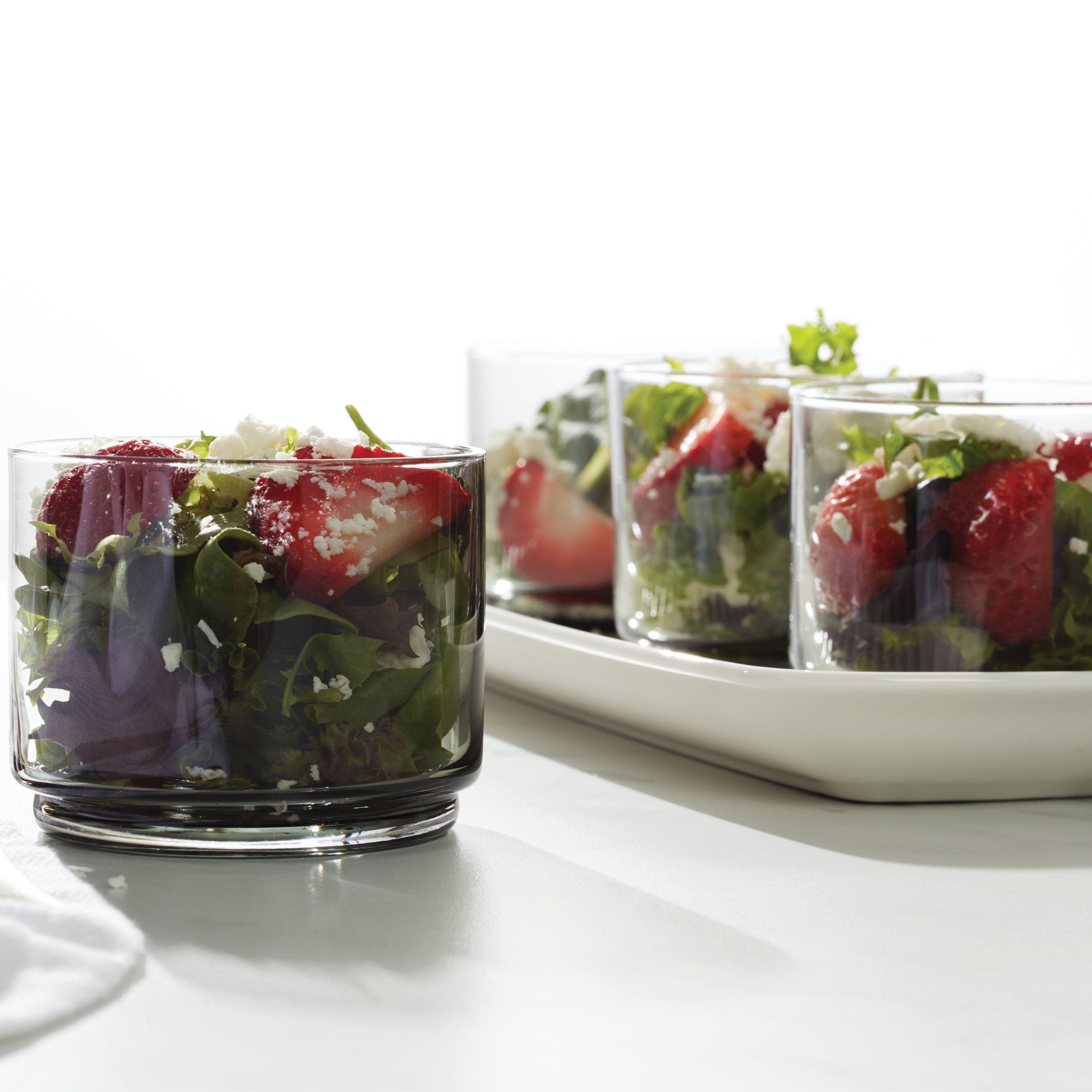 Tuscany Classics Stackable Smoke Short Glasses - Set Of 4