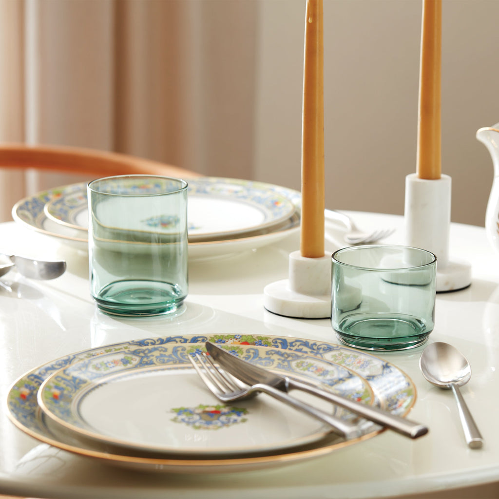 Tuscany Classics Stackable Green Tall Glasses - Set Of 4