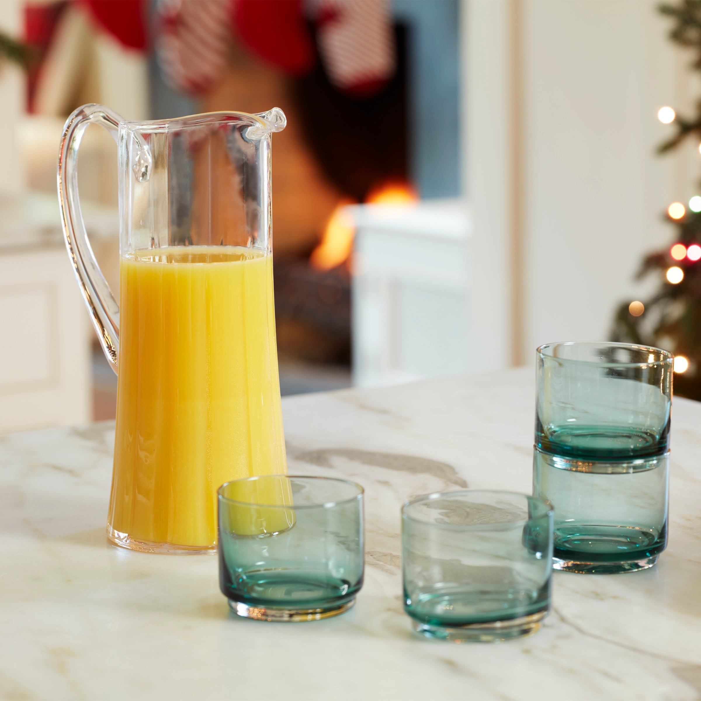 Tuscany Classics Stackable Green Short Glasses - Set Of 4