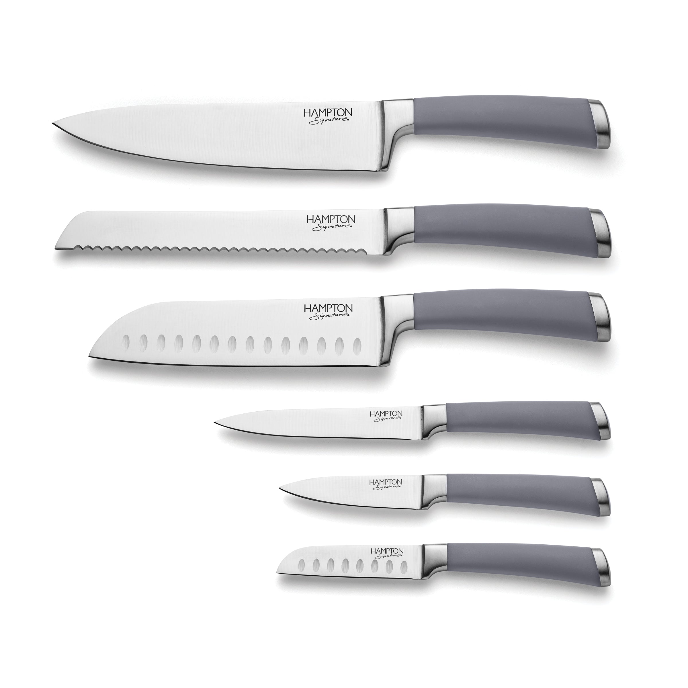 Beton 7 Piece Textured Cutlery Block Set