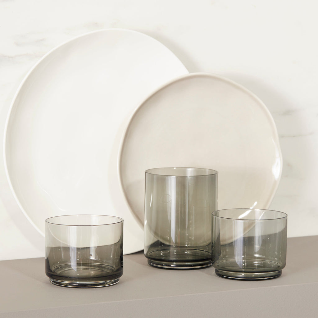 "Bay Colors 12-Piece Dinnerware Set, White"