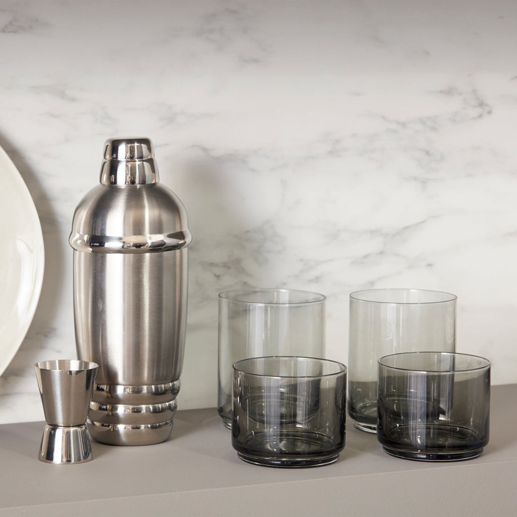 Tuscany Classics Stackable Smoke Tall Glasses - Set Of 4