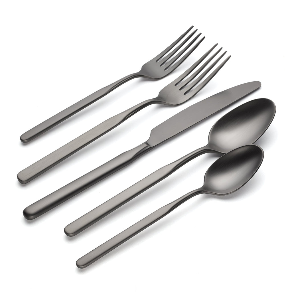 Mercer Gunmetal 5 Piece Place Setting