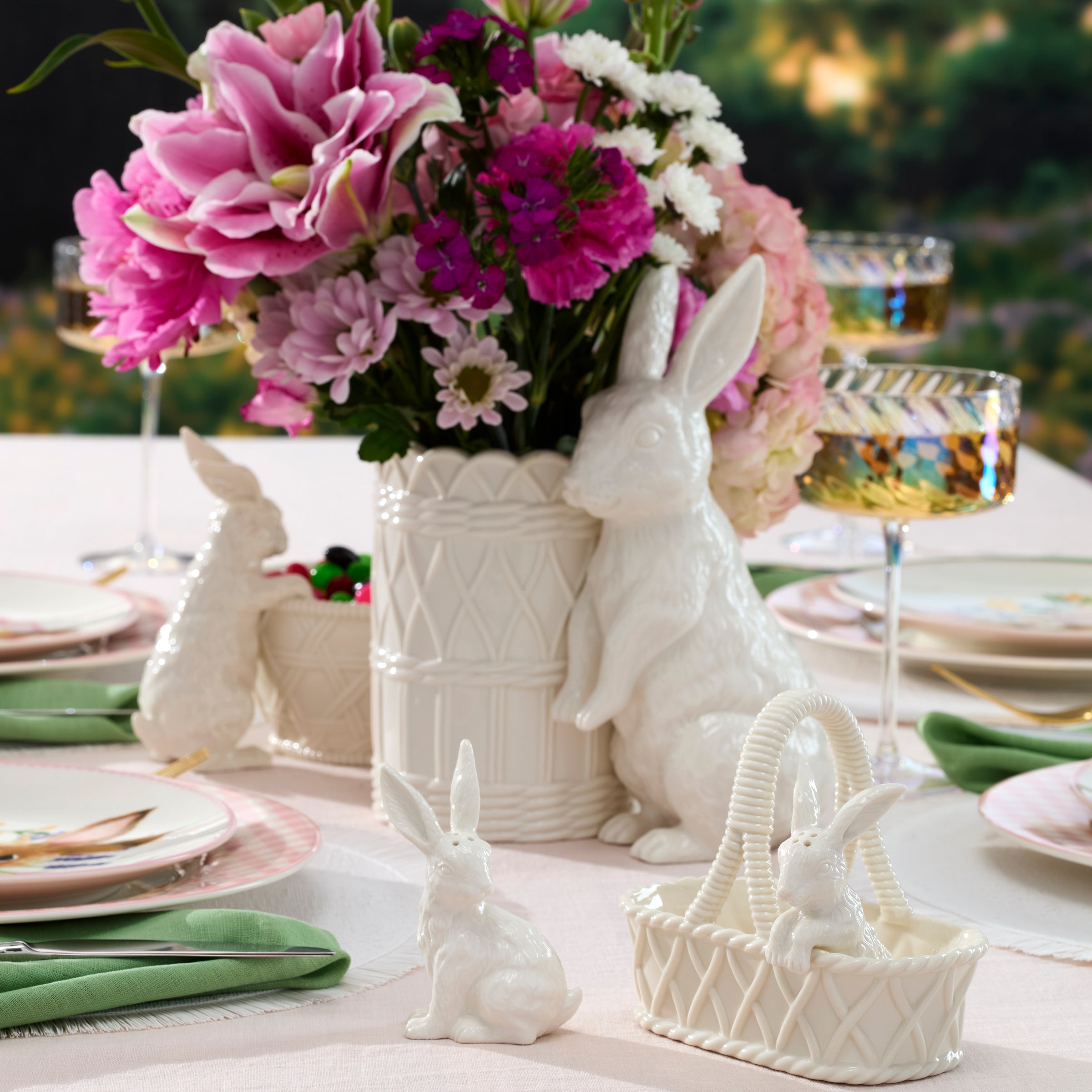 Wicker Creek Bunny Vase