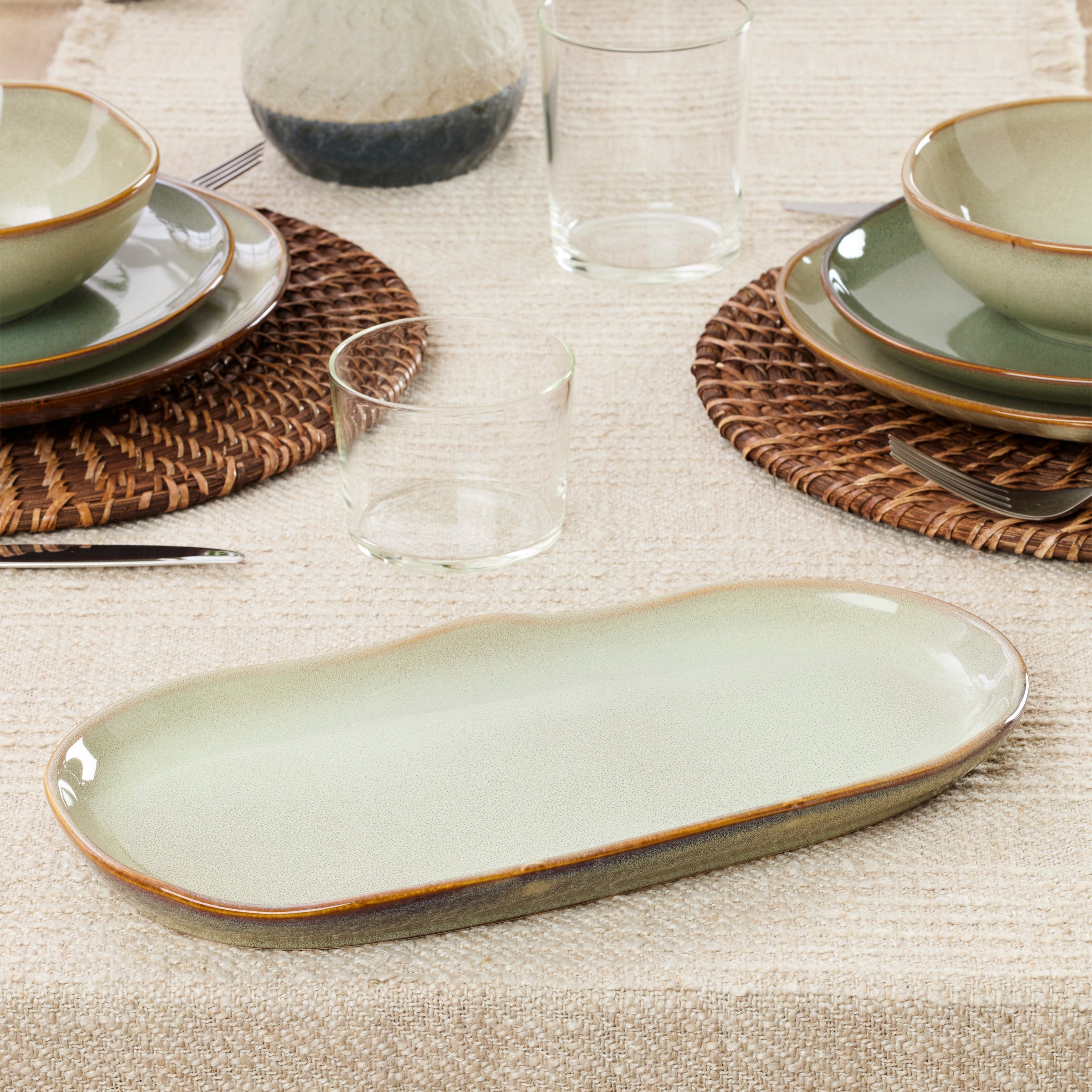 Organic Shades Green 2-Piece Serving Set