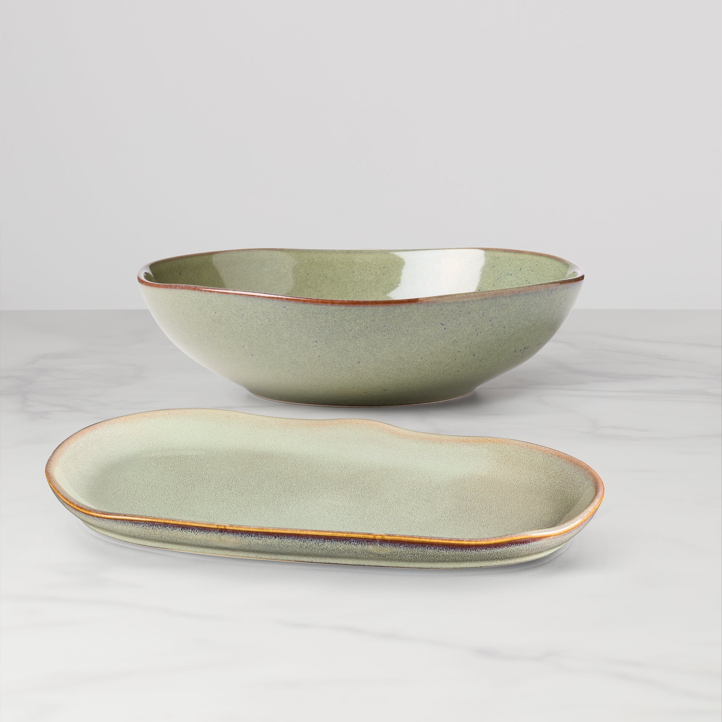 Organic Shades Green 2-Piece Serving Set