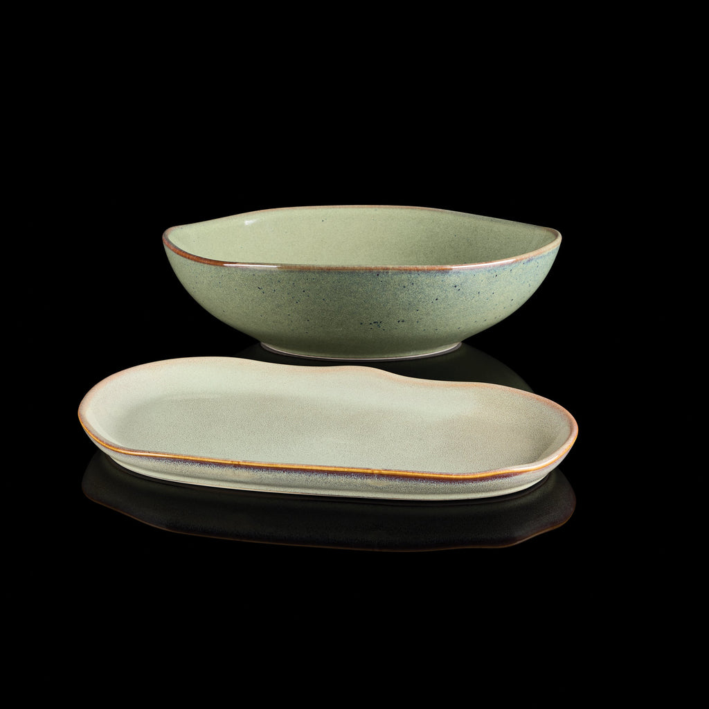 Organic Shades Green 2-Piece Serving Set