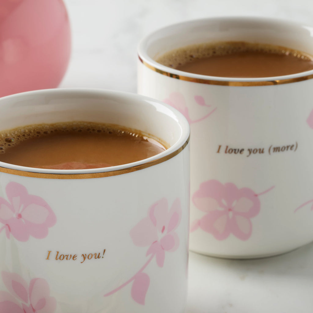 Spring Pansies Mugs - Set of 2