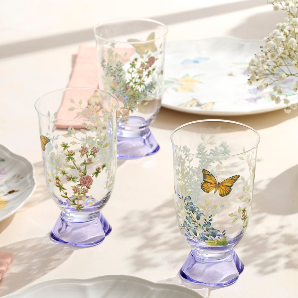 Butterfly Meadow Herbs Tall Tumblers - Set Of 4