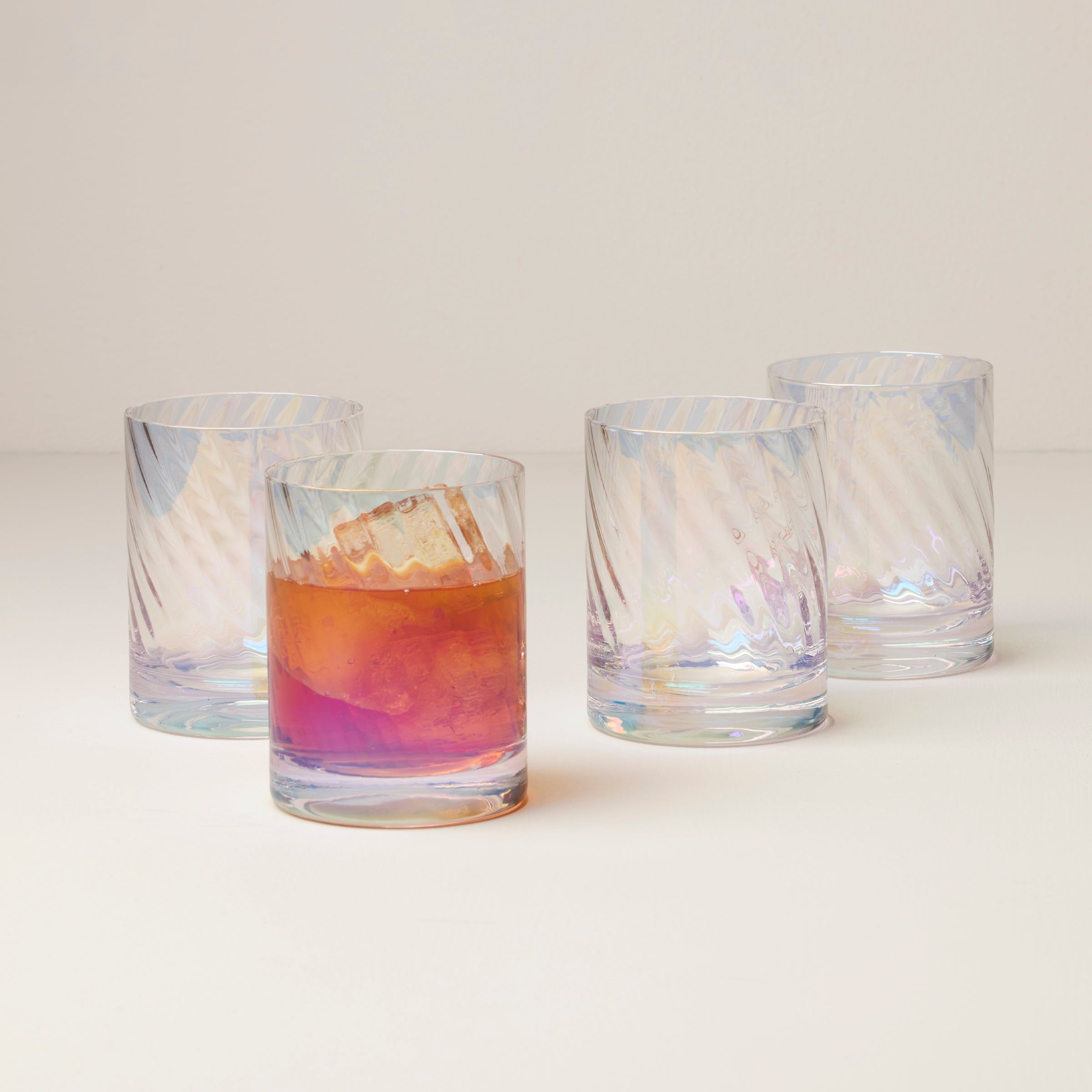 Tuscany Classics Iridescent Double Old Fashion Glasses - Set