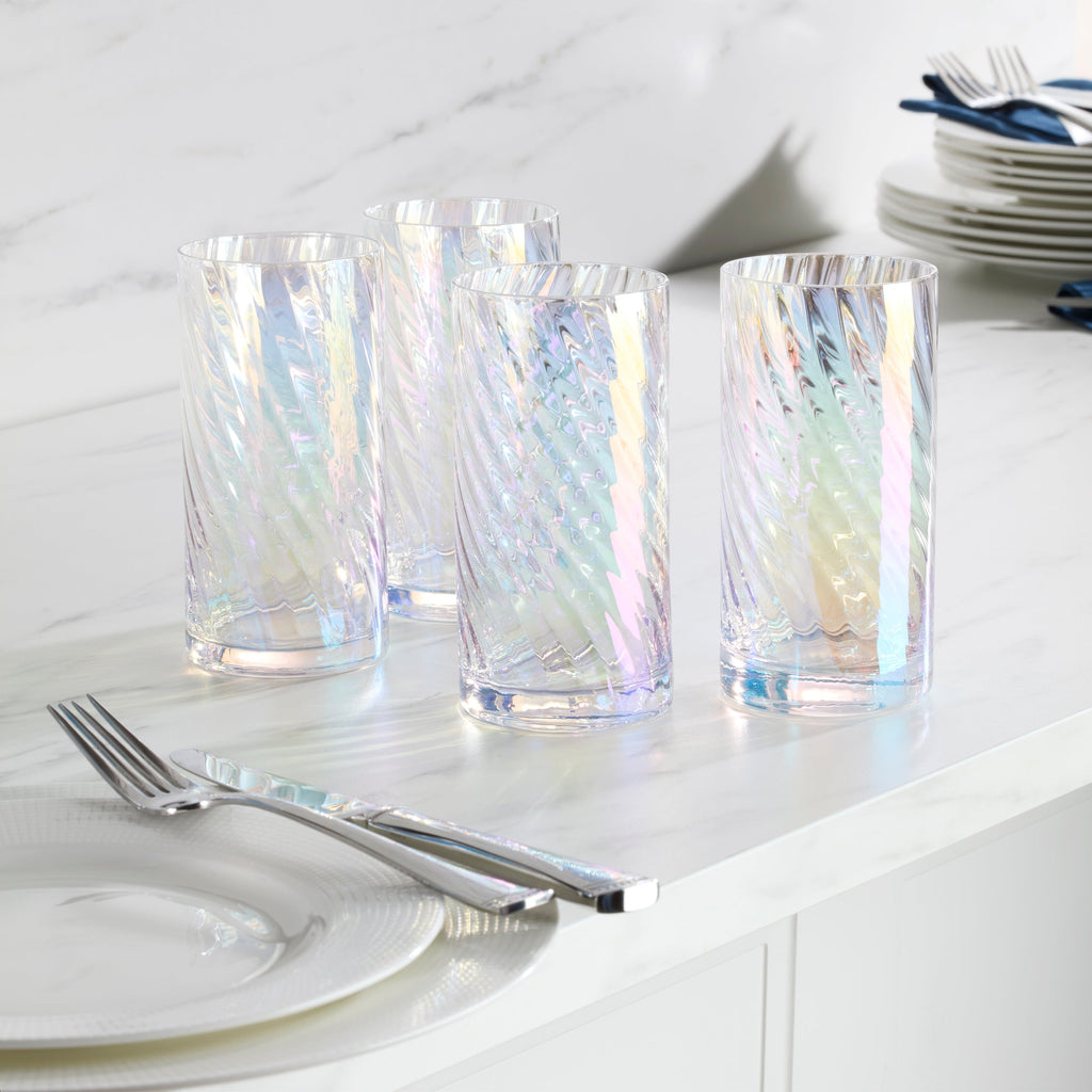 Tuscany Classics Iridescent Highball Glasses - Set Of 4