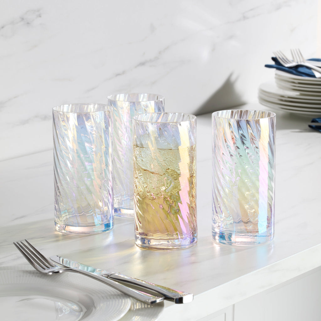 Tuscany Classics Iridescent Highball Glasses - Set Of 4