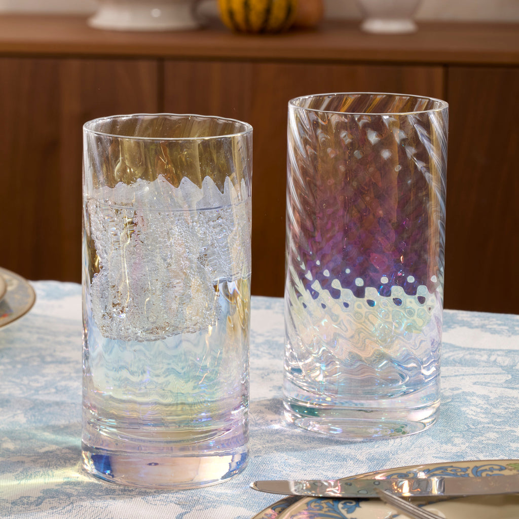Tuscany Classics Iridescent Highball Glasses - Set Of 4