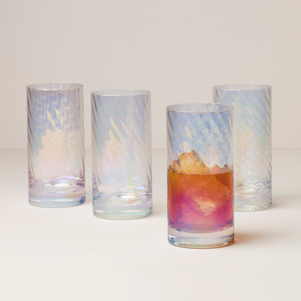 Tuscany Classics Iridescent Highball Glasses - Set Of 4
