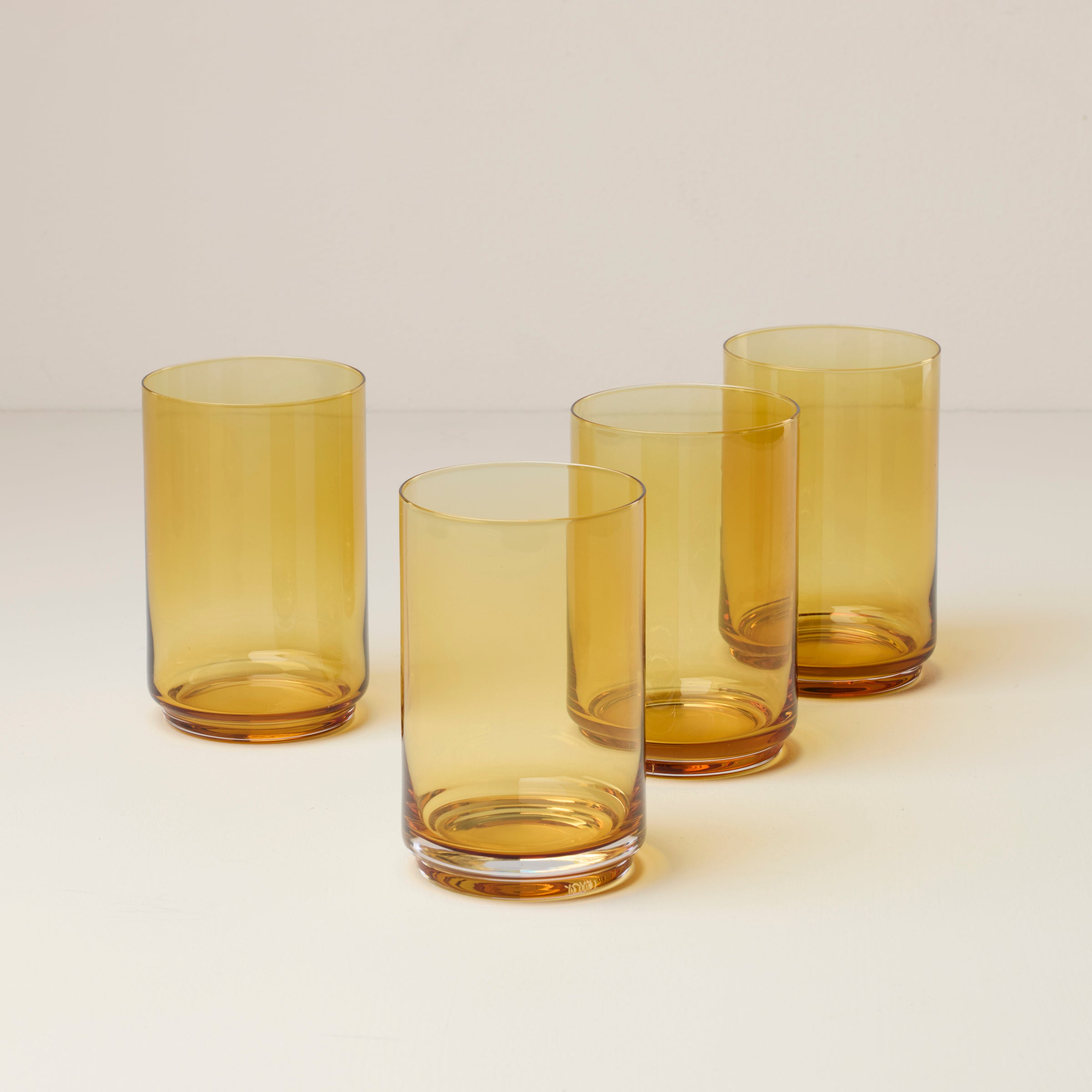 Tuscany Stackable Amber Coolers - Set Of 4
