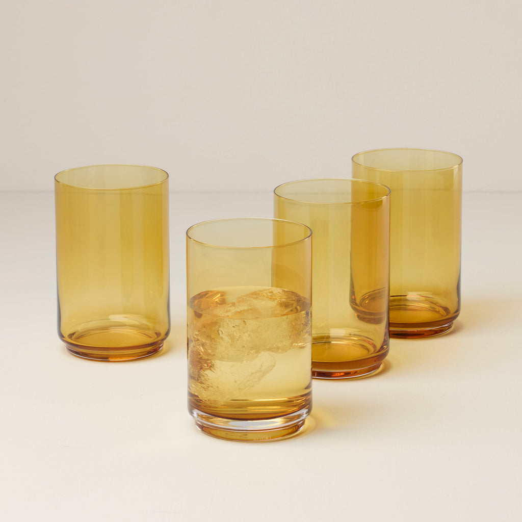 Tuscany Stackable Amber Coolers - Set Of 4