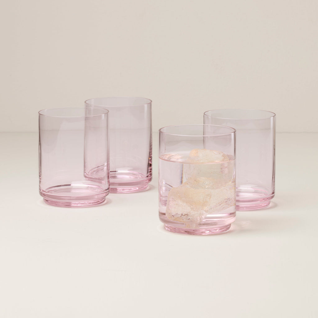 Tuscany Stackable Blush Tall Glasses - Set Of 4