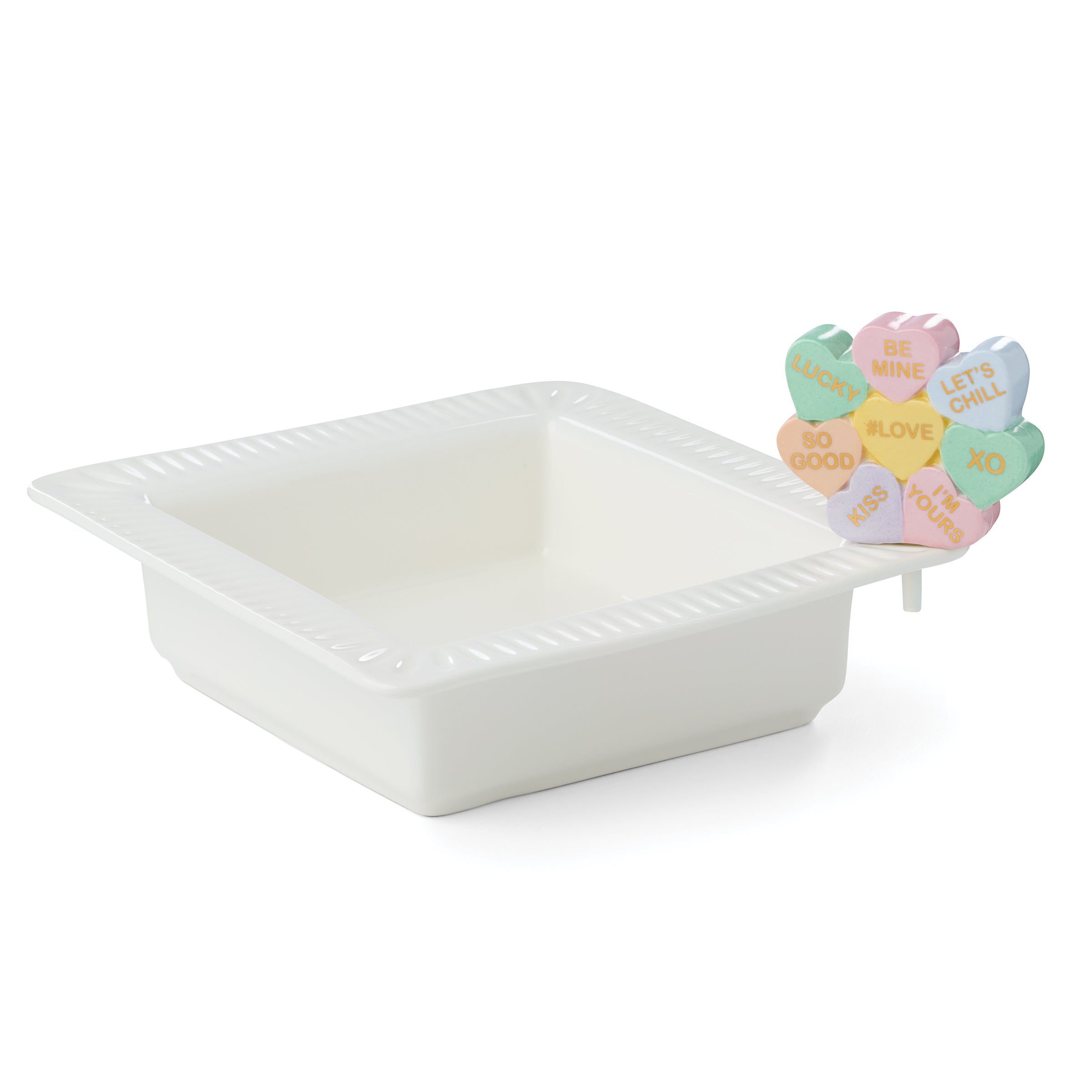 Profile Poppers Square Bowl & Heart Candy Set