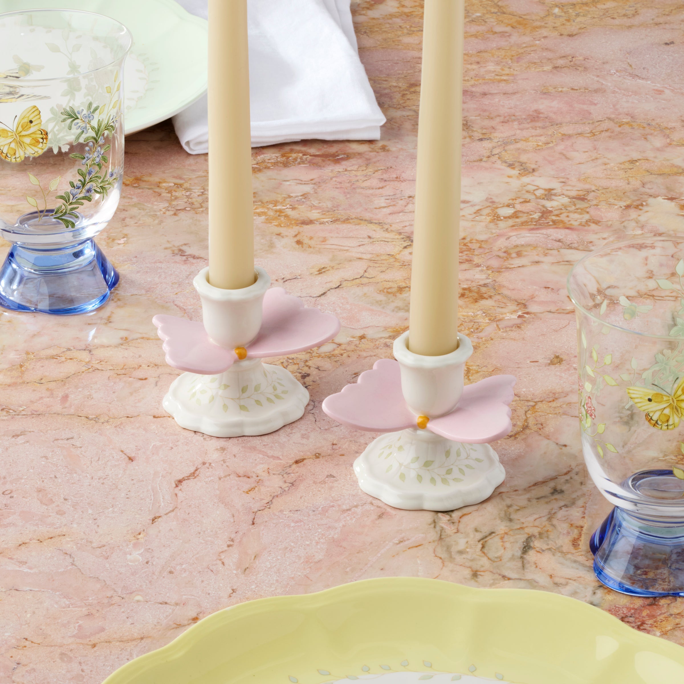 Butterfly Meadow Candlestick Holders - Set of 2