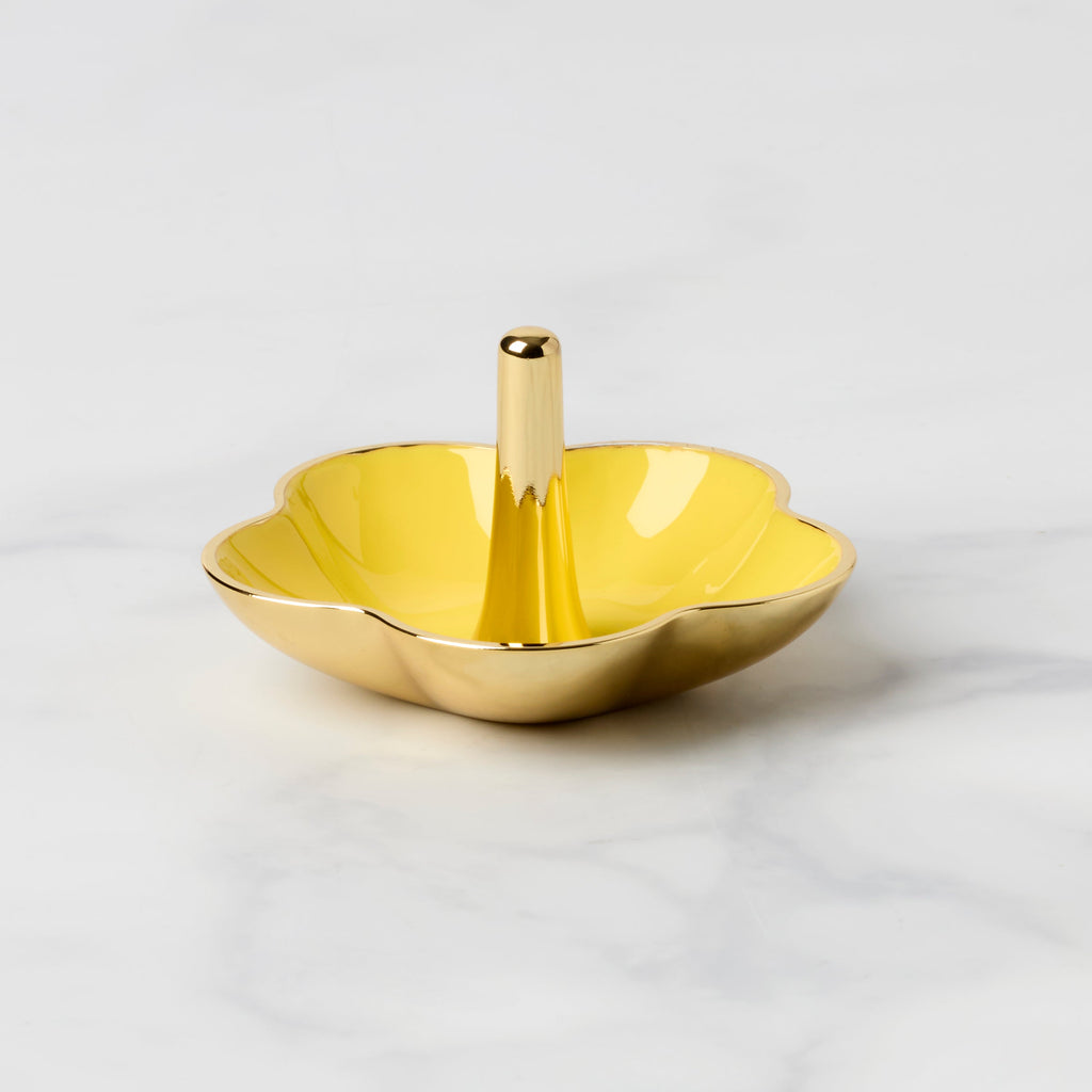 Make It Pop Yellow Metal Ring Dish