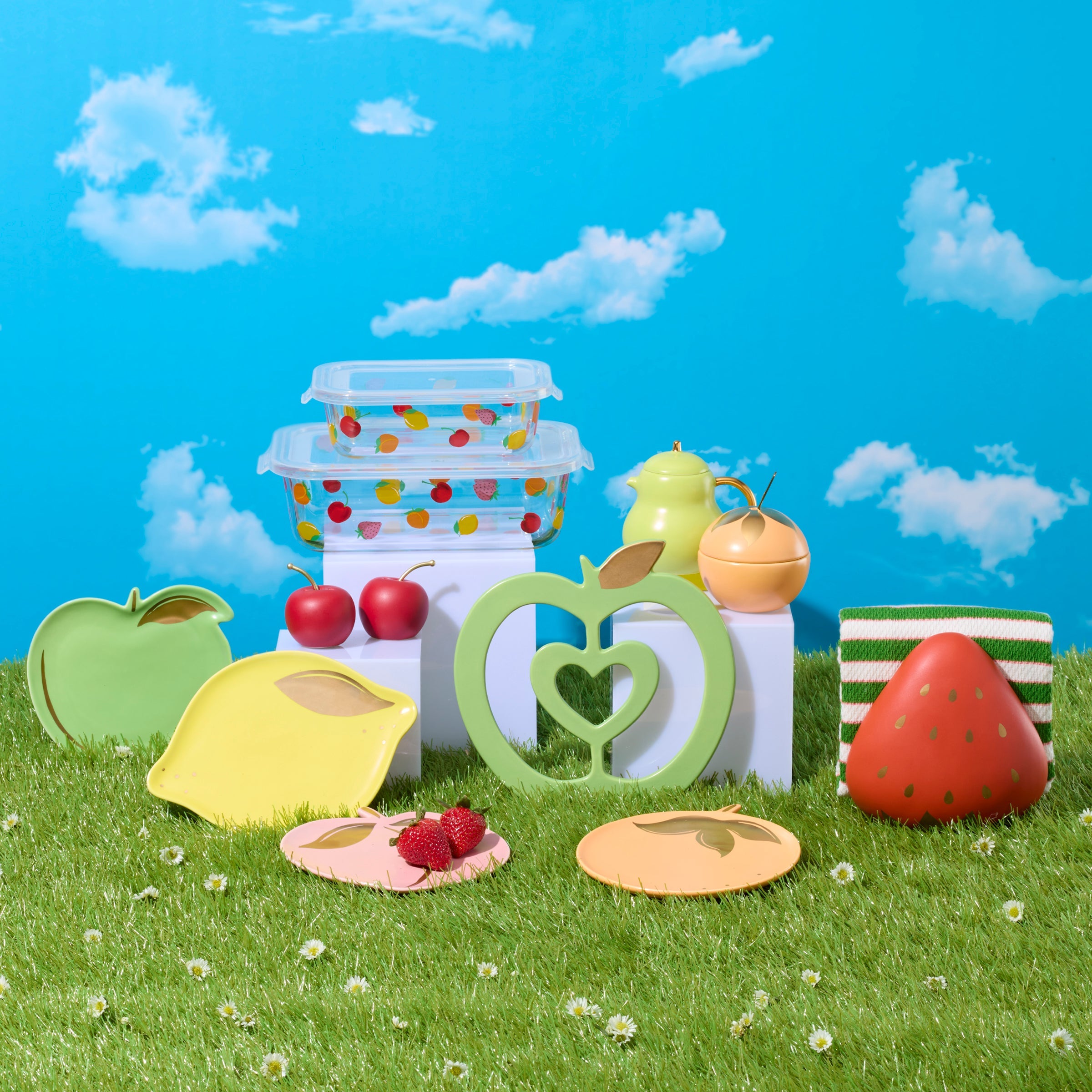 Tutti Fruity 4-Piece Serve & Store Dish Set