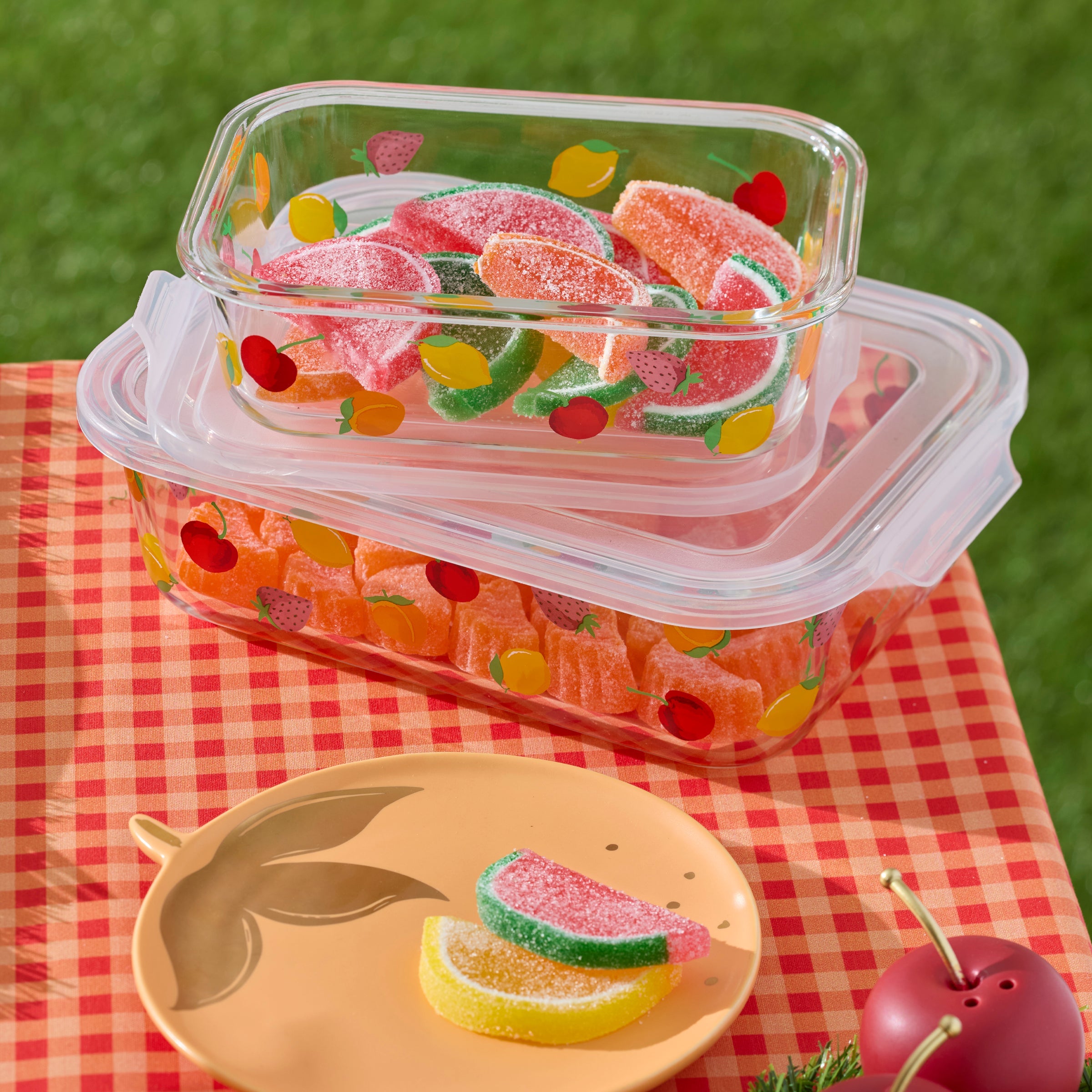 Tutti Fruity 4-Piece Serve & Store Dish Set