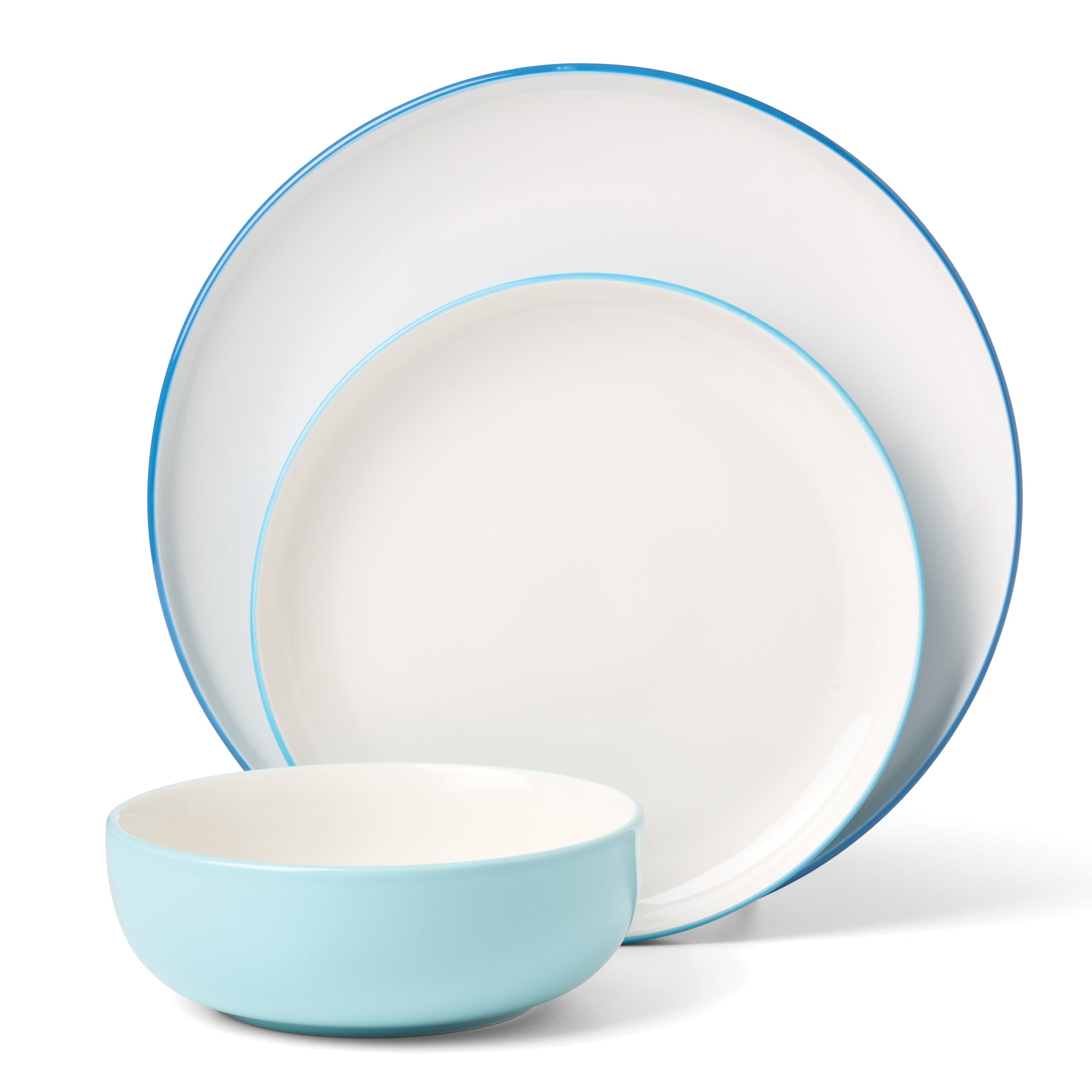 24 Seven Colors Turquoise 12-Piece Dinnerware Set