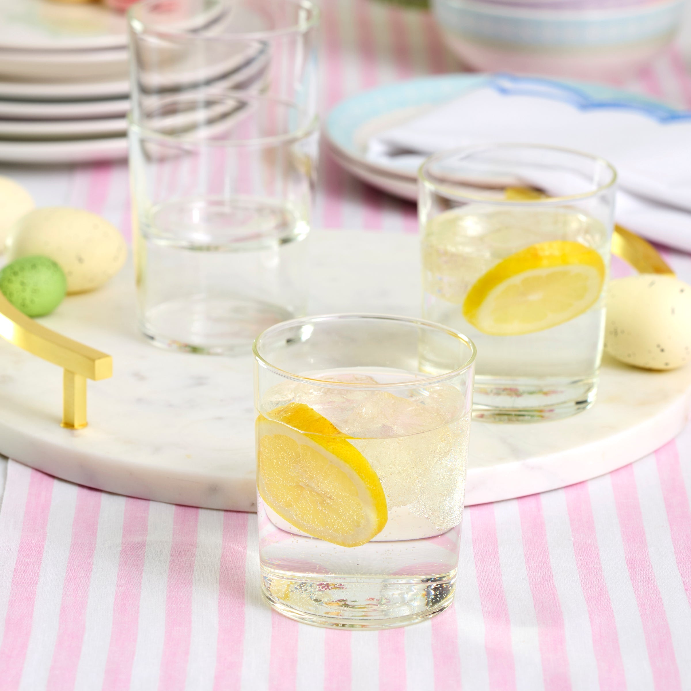 Stackable Clear Tall Glasses - Set Of 6