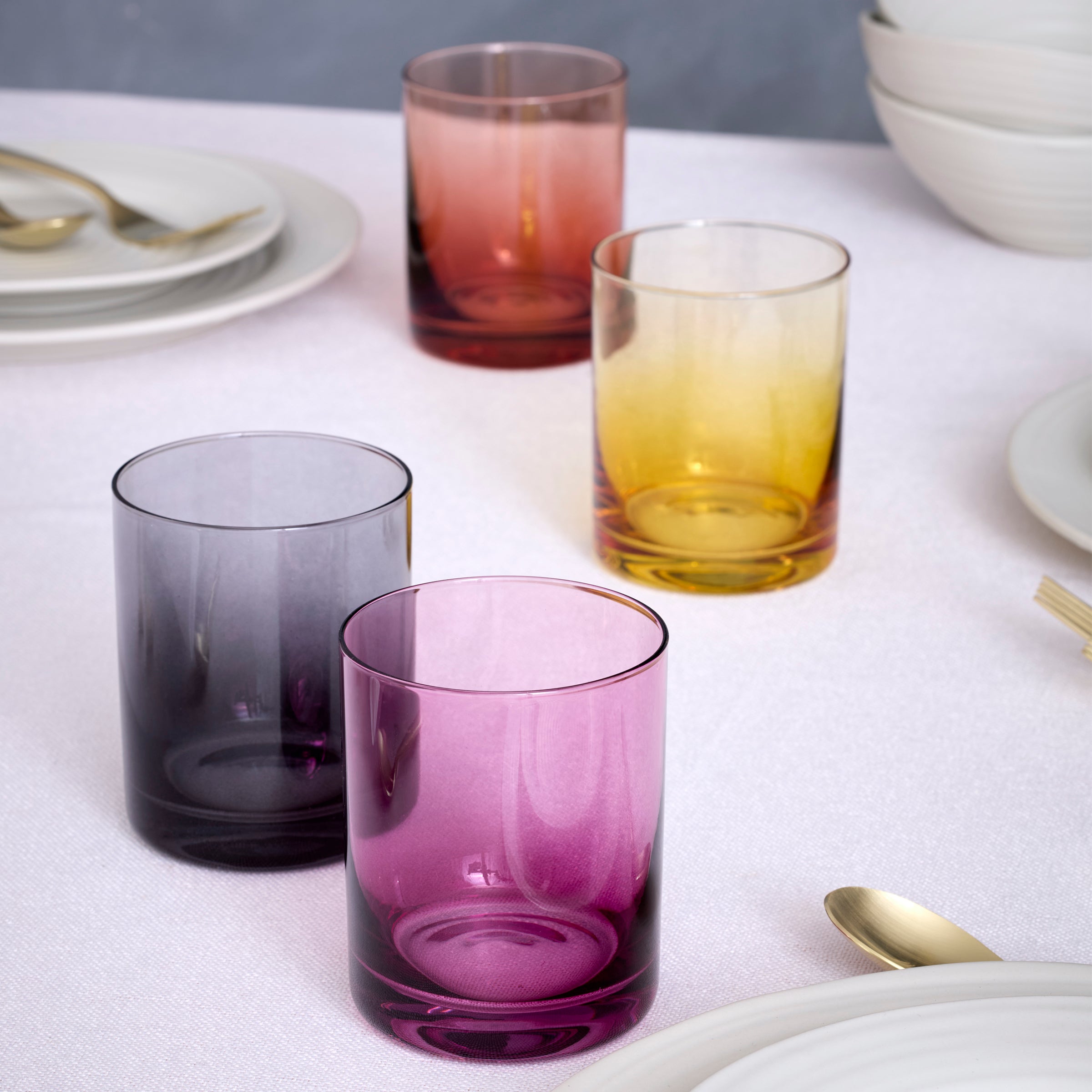 Golden Hour Double Old Fashion Glasses - Set Of 4