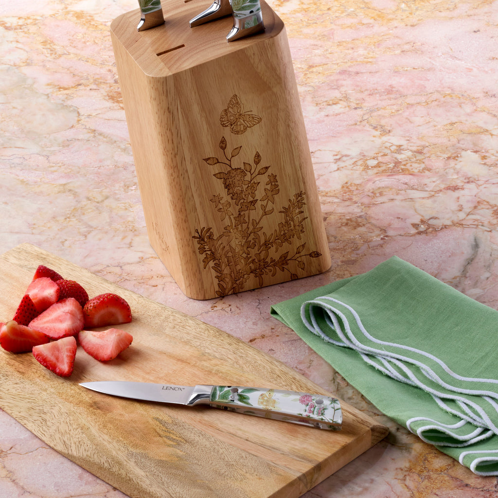 Butterfly Meadow Herbs 6 Piece Cutlery Block Set
