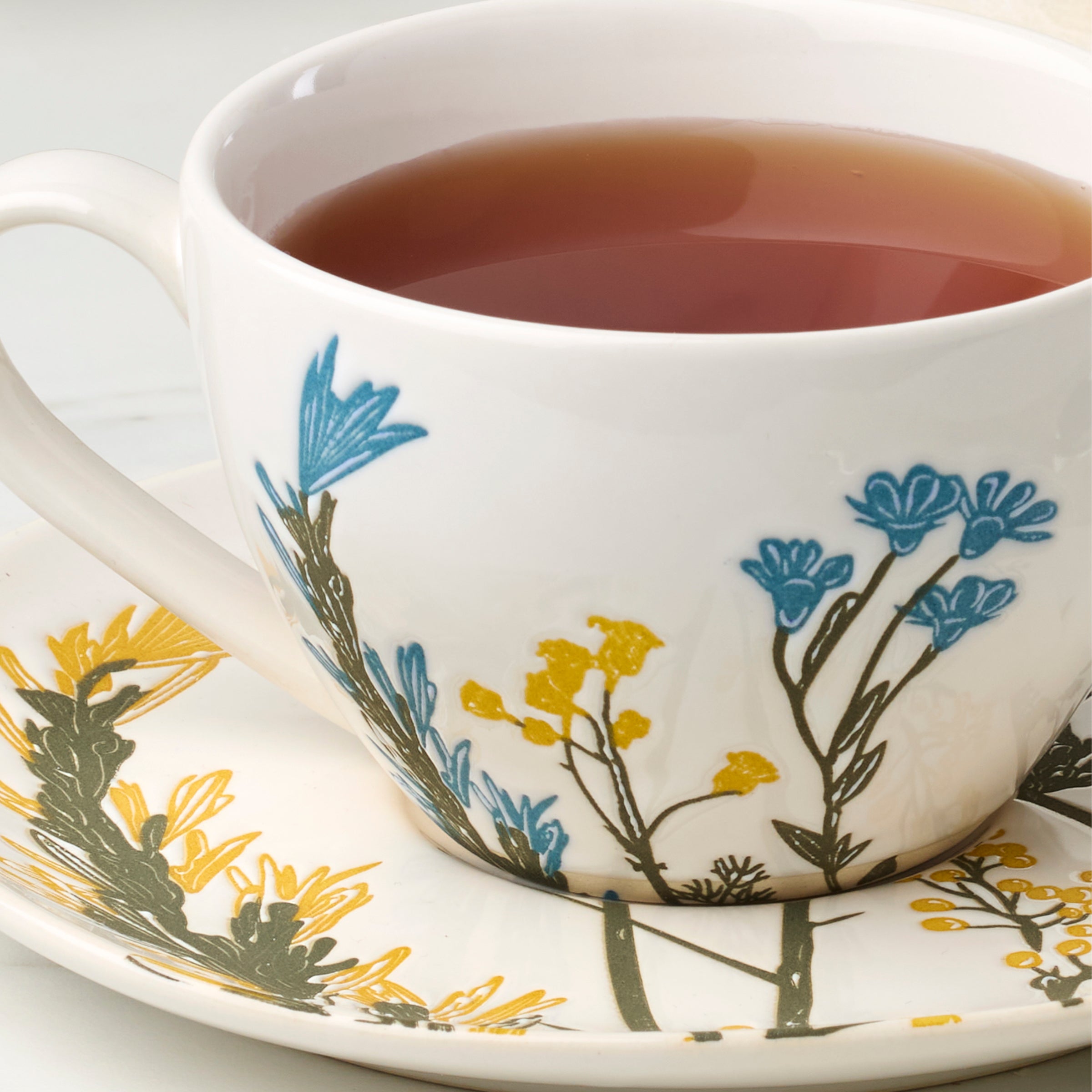 Wildflowers Tea Cup & Saucer - Set of 4