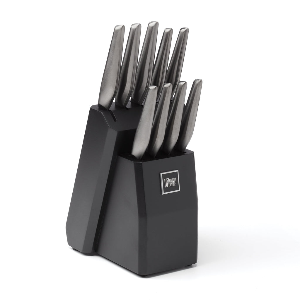 Robert Irvine 10 Piece Black Cutlery Block