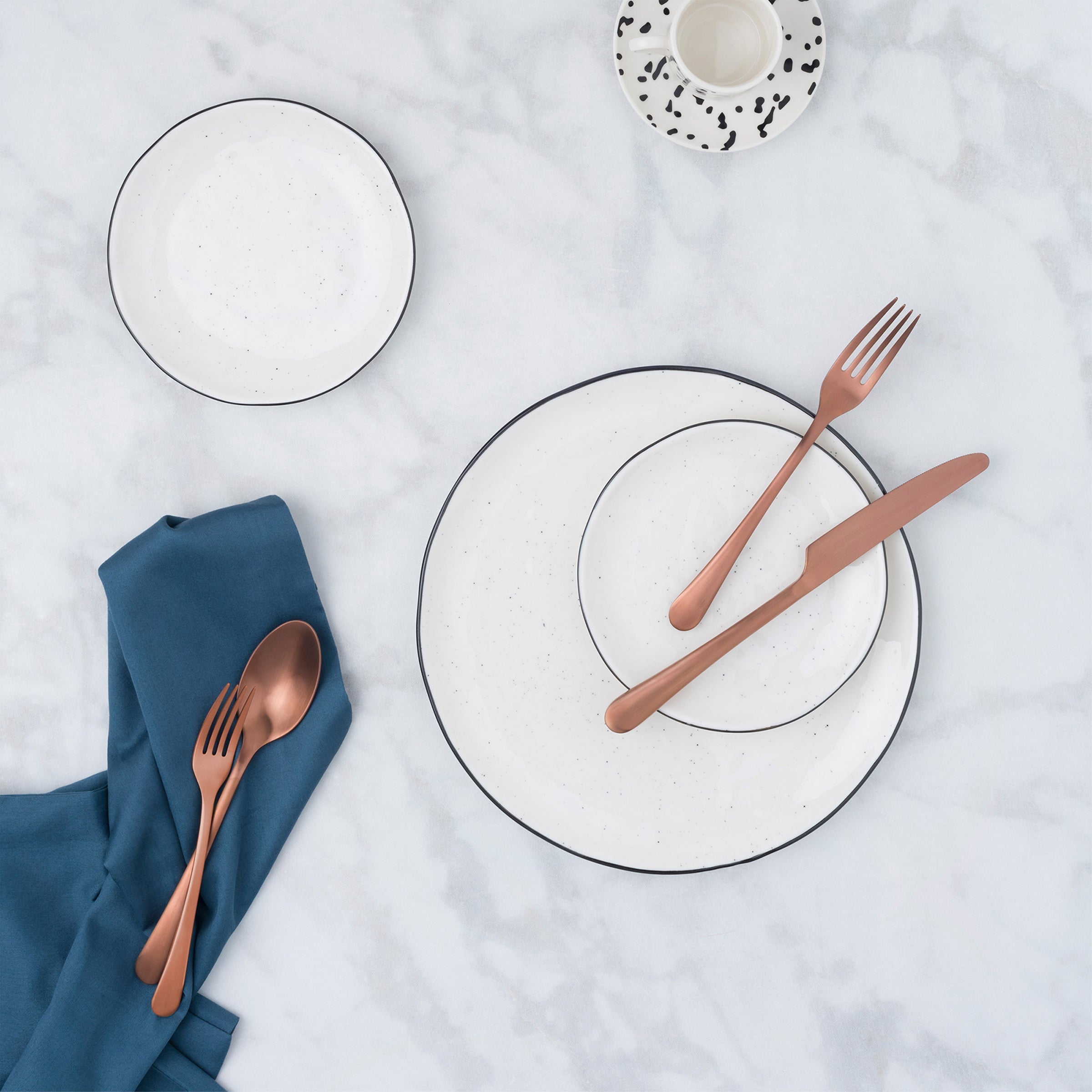 Mirabella Copper Titanium Satin 20 Piece Flatware Set