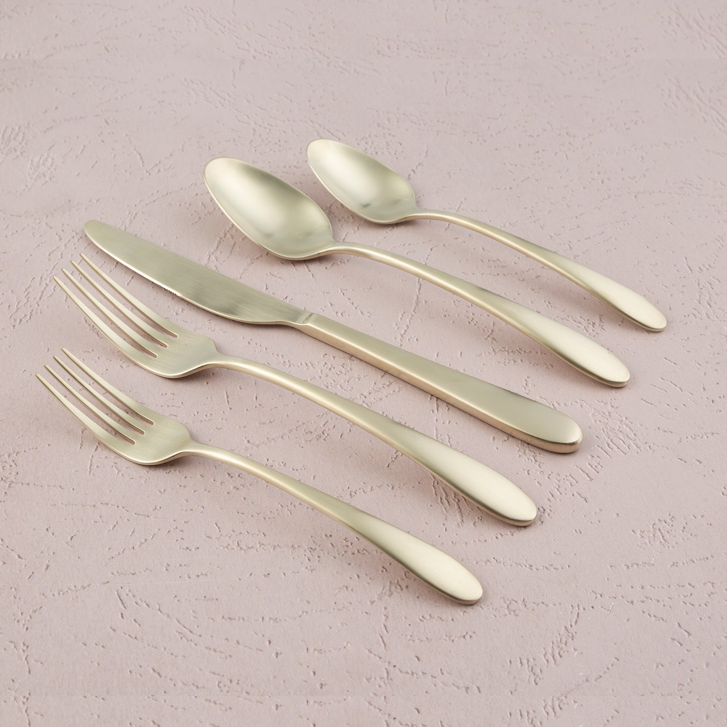 Poet Champagne Satin 20 Piece Flatware Set